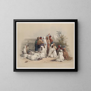 Im Sklavenmarkt in Kairo - David Roberts — gerahmtes Bild an der Wand