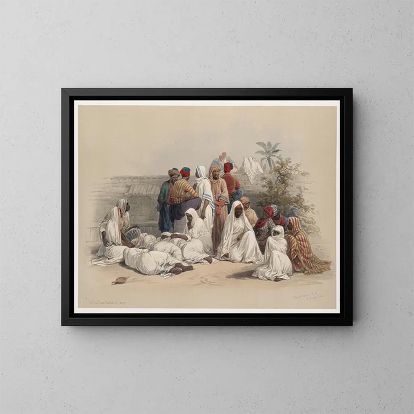 Im Sklavenmarkt in Kairo - David Roberts — gerahmtes Bild an der Wand