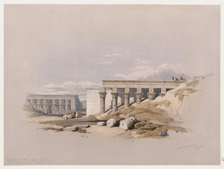Seitenansicht des Tempels namens Typhonion in Dendera - David Roberts — Ansicht des Kunstwerks