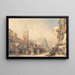 Plaza Real et Prozession - David Roberts — gerahmtes Bild an der Wand