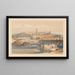 Überreste einer römischen Brücke am Guadalquivir in Córdoba - David Roberts — gerahmtes Bild an der Wand