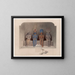Heiligtum des Tempels von Abu Simbel in Nubien - David Roberts — gerahmtes Bild an der Wand