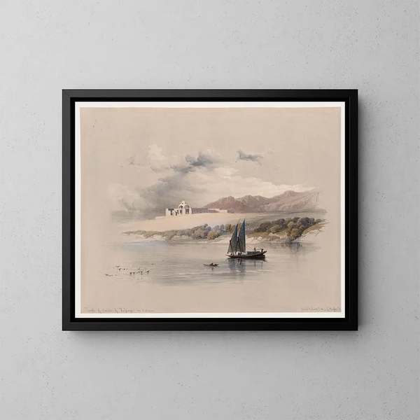 Tempel von Amada in Hassaya in Nubien - David Roberts — gerahmtes Bild an der Wand