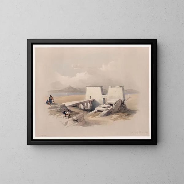 Tempel des Wadi Saboua - David Roberts — gerahmtes Bild an der Wand