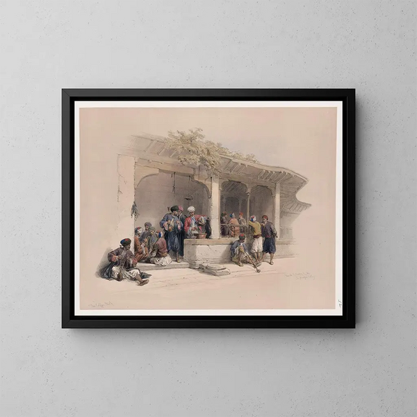Der Kaffee - David Roberts — gerahmtes Bild an der Wand