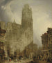 Fassade westseite der Kathedrale Notre-Dame von Rouen - David Roberts — Ansicht des Kunstwerks