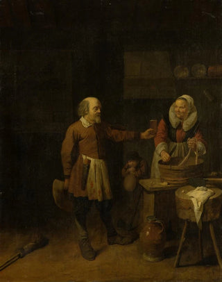 David Ryckaert III - A Butcher Offering a Woman a Glass of Beer.webp