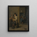 Spieler auf einer Dudelsack in einer Gaststätte - David Teniers der Jüngere — gerahmtes Bild an der Wand