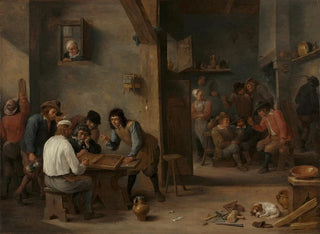 Backgammon-Spiel - David Teniers der Jüngere — Ansicht des Kunstwerks