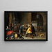 Wachsaal mit der Übergabe des heiligen Petrus - David Teniers der Jüngere — gerahmtes Bild an der Wand