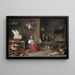 Kücheninterieur Gemälde - David Teniers der Jüngere — gerahmtes Bild an der Wand