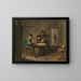 Bauern in einer Taverne - David Teniers der Jüngere — gerahmtes Bild an der Wand