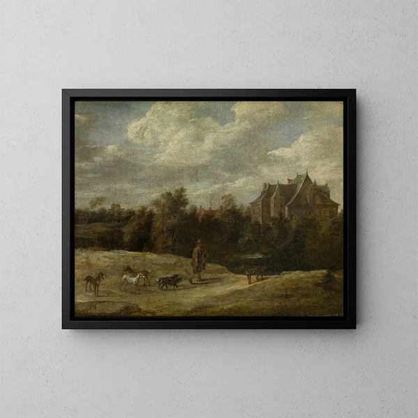 Rückkehr der Jagd - David Teniers der Jüngere — gerahmtes Bild an der Wand