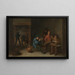 Raucher - David Teniers der Jüngere — gerahmtes Bild an der Wand