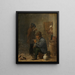 Zwei rauchende Bauern am Kohlefeuer - David Teniers der Jüngere — gerahmtes Bild an der Wand
