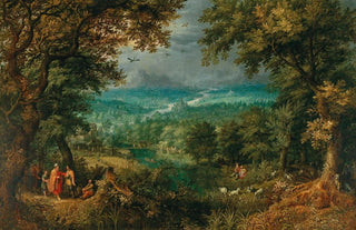 David Vinckboons - An extensive wooded landscape with biblical staffage.webp