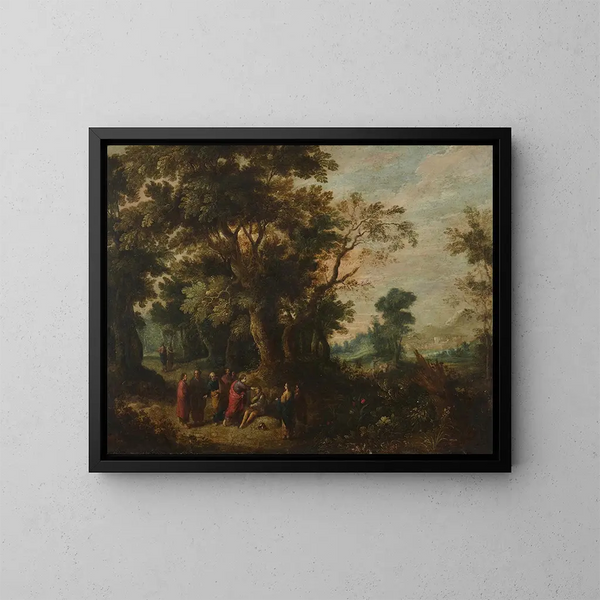 Der Christus, der die Blinden heilt - David Vinckboons — gerahmtes Bild an der Wand