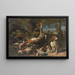 Naturmord mit Wild - David de Coninck — gerahmtes Bild an der Wand