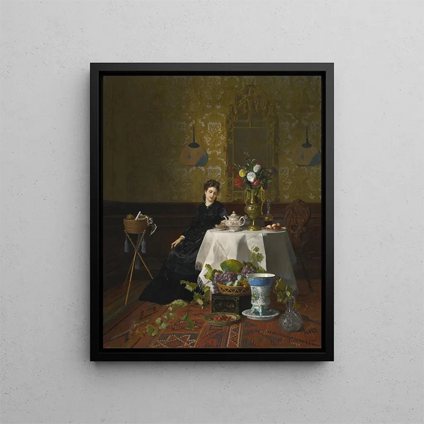 Prendre le thé - David Émile Joseph de Noter — gerahmtes Bild an der Wand
