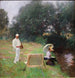Dennis Miller Bunker malend in Calcot - John Singer Sargent — Ansicht des Kunstwerks