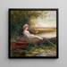 Zwei Figuren in einem Boot - Charles James Lewis — gerahmtes Bild an der Wand