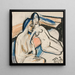 Zwei sitzende Frauen in einem Studio - Ernst Ludwig Kirchner — gerahmtes Bild an der Wand