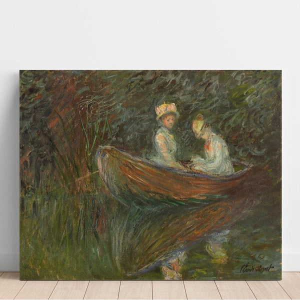 Reproduktion des Gemäldes Zwei Frauen auf einem Boot - Claude Monet