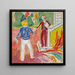 Zwei Frauen an den Stufen des Verandadachs - Edvard Munch — gerahmtes Bild an der Wand
