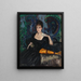 Portrait einer sitzenden Frau - Dietrich Wilhelm Alberts — gerahmtes Bild an der Wand