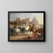 Viehtrieb vor der Porta San Paolo und der Pyramide des Cestius in Rom - Dietrich Wilhelm Lindau — gerahmtes Bild an der Wand