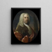 Portrait de Hugo du Bois, directeur de la Chambre de Rotterdam de la Compagnie néerlandaise des Indes orientales, élu en 1734 - Dionys van Nijmegen — gerahmtes Bild an der Wand