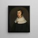 Portrait einer Frau, die man für Catharina Kettingh hält, Ehefrau von Bartholomeus Vermuyden - Dirck Craey — gerahmtes Bild an der Wand