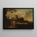 Landschaftsbild mit Hirten und Vieh - Dirck Dalens — gerahmtes Bild an der Wand