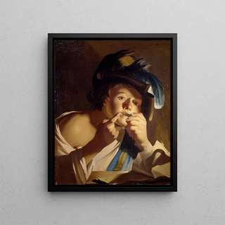 Dirck Van Baburen - Young Man With Jews Harp.webp