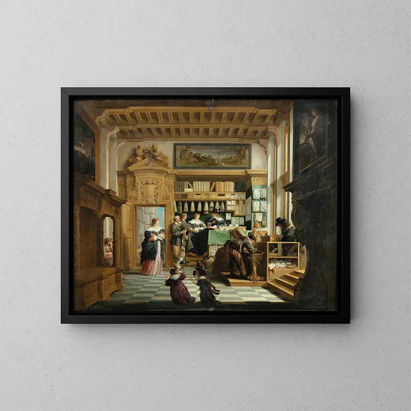 Der Anwaltskanzlei - Dirck van Delen — gerahmtes Bild an der Wand