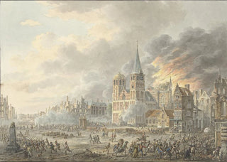 Dirk Langendijk - De inneming van een stad door Franse troepen.webp
