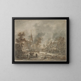 Soldats pillards - Dirk Langendijk — gerahmtes Bild an der Wand