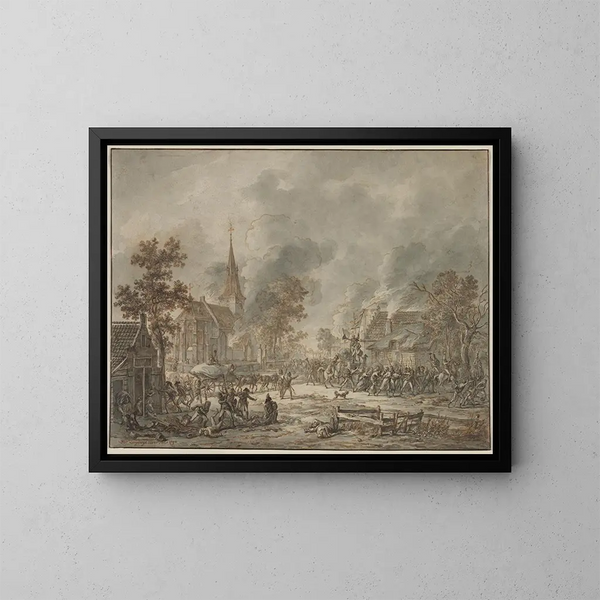 Soldats pillards - Dirk Langendijk — gerahmtes Bild an der Wand