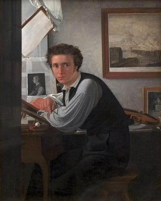 Ditlev Blunck - Portrait of the Copperplate Engraver Carl Edvard Sonne.webp