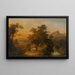 Landschaft bei Sonnenuntergang - Domenico Bresolin — gerahmtes Bild an der Wand