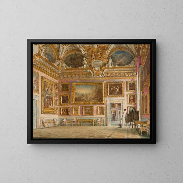 Innenansicht des Palazzo Pitti in Florenz, Saturnussaal - Domenico Caligo — gerahmtes Bild an der Wand