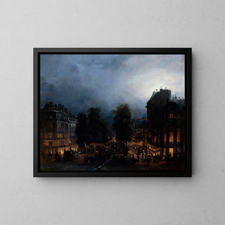 Domenico Ferri - Le boulevard des Italiens de nuit.webp