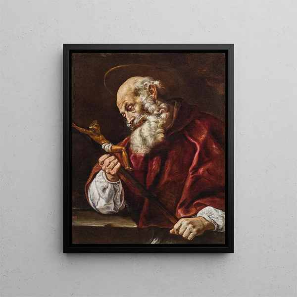 Saint Jérôme - Domenico Fetti — gerahmtes Bild an der Wand