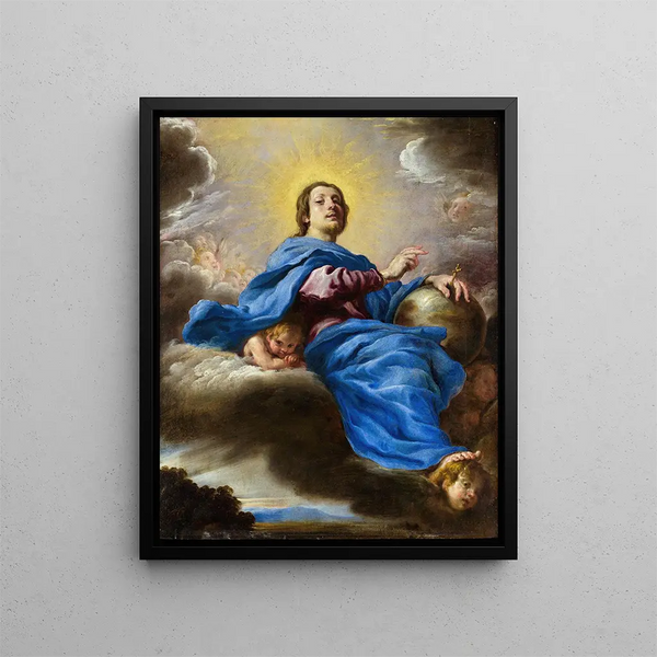 Sauveur du monde - Domenico Fetti — gerahmtes Bild an der Wand