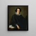Portrait eines jungen Mannes mit Skizzenbuch in Genua - Domenico Fiasella — gerahmtes Bild an der Wand