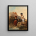 Die jungen Fischer - Domenico Induno — gerahmtes Bild an der Wand