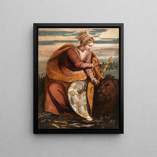 Domenico Tintoretto - Venice Queen of the Adriatic Crowning the Lion of Saint Mark.webp