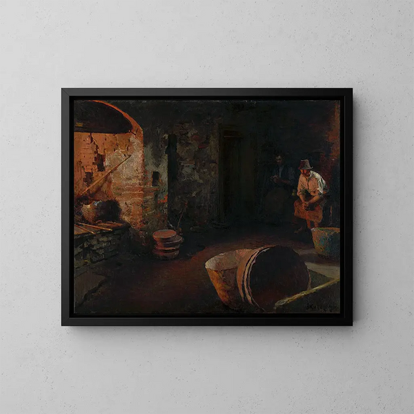 Hersteller von Kochtöpfen im Ruhezustand - Dominik Skutecký — gerahmtes Bild an der Wand