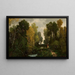 Wald bei Fontainebleau - Dominique Adolphe Grenet de Joigny — gerahmtes Bild an der Wand