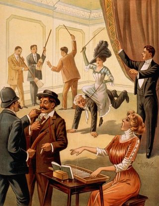 Donalson Lith Co - Hypnotist directing people to do unusual activities II.webp